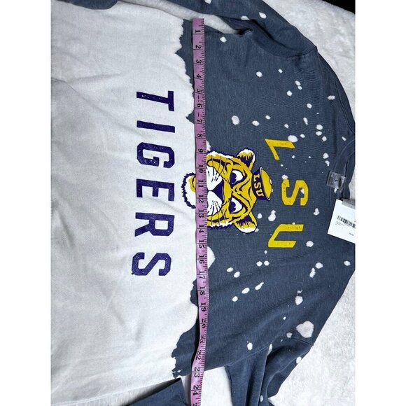 LSU Tigers GameDay Couture twice as nice faded crewneck sweatshirt women size la - Picture 7 of 7